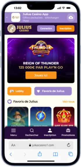 Julius Casino mobile
